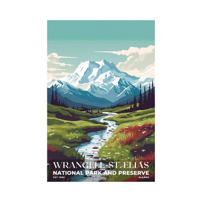Wrangell-St. Elias National Park and Preserve Poster, Travel Art, Office Poster, Home Decor | S3 - image1